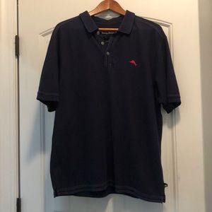 Men’s navy blue Tommy Bahama polo, Large